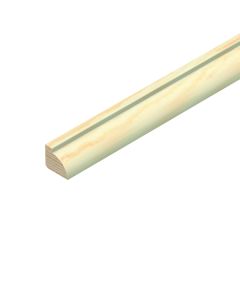 PINE GLASS BEAD MOULDING 9 x 9mm x 2.4m  -  TM570