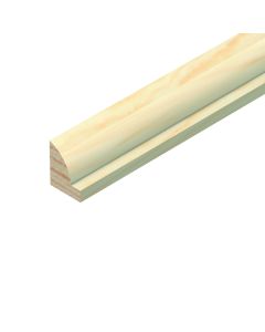 PINE GLASS BEAD MOULDING 12 x 15mm x 2.4m  -  TM495