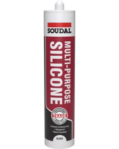 SOUDAL GENERAL PURPOSE SILICONE 300ml - BLACK