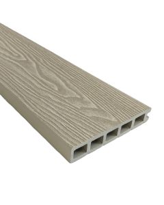 HERITAGE COMPOSITE DECKING SQUARE EDGE FINISHED BOARD 139mm x 25mm x 3600mm - ASH WHITE