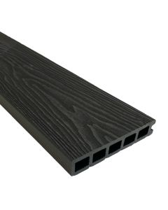 HERITAGE COMPOSITE DECKING SQUARE EDGE FINISHED BOARD 139mm x 25mm x 3600mm - MIDNIGHT BLACK
