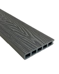 HERITAGE COMPOSITE DECKING SQUARE EDGE FINISHED BOARD 139mm x 25mm x 3600mm - MIST GREY