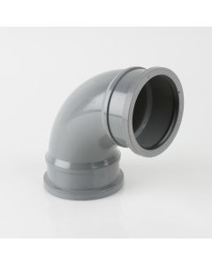 SOIL 110mm 92.5DEG DOUBLE SOCKET BEND - GREY