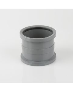 SOIL 110mm PIPE CONNECTOR GREY