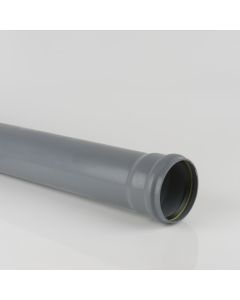 SOIL 110mm PIPE EN1329 3M SINGLE SOCKET GREY