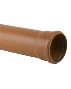 110mm UNDERGROUND S/S SOLID WALL PIPE 3mtr LENGTH - (TERRA)