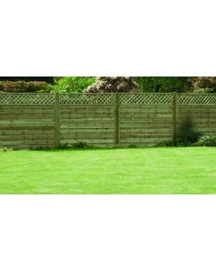 HORIZONTAL LATTICE TOP FENCE PANEL 1.8m x 1.8m