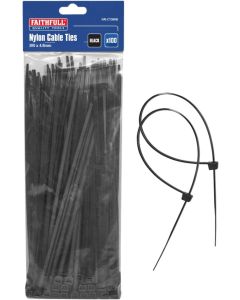 FAICT300B CABLE TIES BLACK PACK (100)