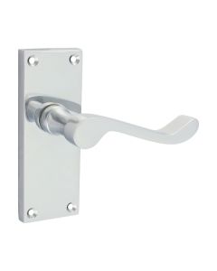 TIMCO VICTORIAN SCROLL LATCH HANDLES POLISHED CHROME