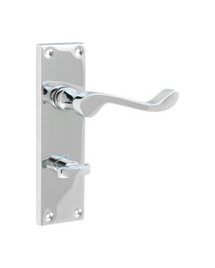 TIMCO VICTORIAN SCROLL WC HANDLES POLISHED CHROME