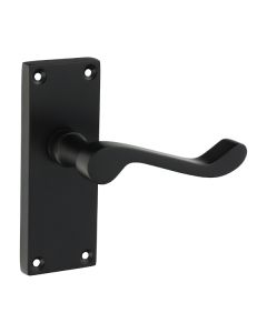 TIMCO VICTORIAN SCROLL LATCH HANDLES MATT BLACK