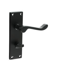 TIMCO VICTORIAN SCROLL WC HANDLES MATT BLACK