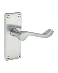 TIMCO VICTORIAN SCROLL LATCH HANDLES SATIN CHROME