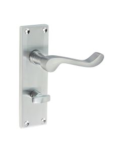 TIMCO VICTORIAN SCROLL WC HANDLES SATIN CHROME