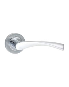 TIMCO EDLESTON LEVER ON ROSE  HANDLE POLISHED AND SATIN