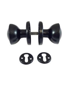TIMCO PLASTIC RIM/MORTICE KNOB SET BLACK