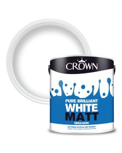 CROWN PURE BRILLIANT WHITE MATT EMULSION 5ltr.