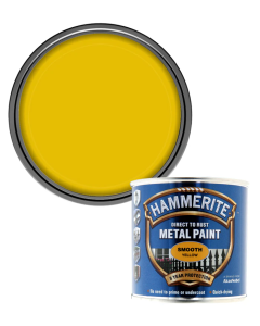 HAMMERITE METAL PAINT SMOOTH YELLOW 250ml