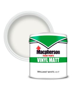MACPHERSON MATT VINYL EMULSION BRILLIANT WHITE 2.5ltr