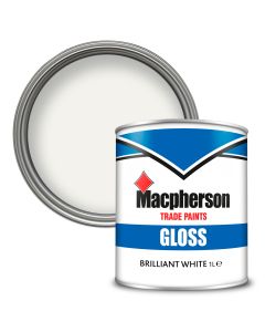 MACPHERSON GLOSS PAINT BRILLIANT WHITE 1ltr