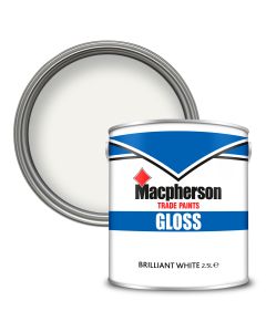 MACPHERSON GLOSS PAINT BRILLIANT WHITE 2.5ltr