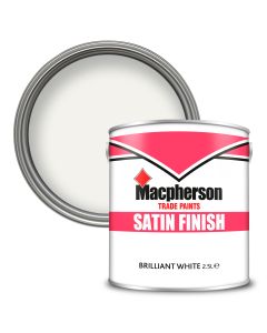 MACPHERSON SATIN PAINT (BRILLIANT WHITE) 2.5ltr