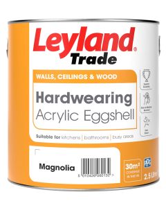 LEYLAND TRADE ACRYLIC EGGSHELL MAGNOLIA 2.5ltr