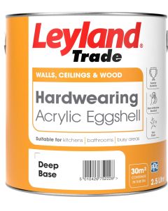LEYLAND TRADE ACRYLIC EGGSHELL DEEP BASE 2.5ltr