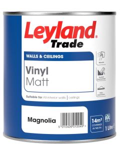 LEYLAND TRADE VINYL MATT EMULSION MAGNOLIA 1ltr