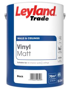 LEYLAND TRADE VINYL MATT EMULSION BLACK 5ltr