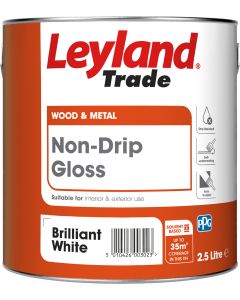 LEYLAND TRADE NON DRIP GLOSS BRILLIANT WHITE 2.5ltr