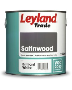 LEYLAND TRADE SATINWOOD BRILLIANT WHITE 2.5ltr