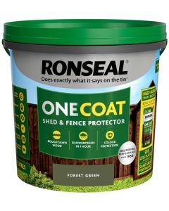 RONSEAL ONE COAT SHED &  FENCE PROTECTOR 5 ltr - FOREST GREEN