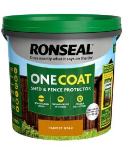 RONSEAL ONE COAT SHED &  FENCE PROTECTOR 5 ltr - HARVEST GOLD