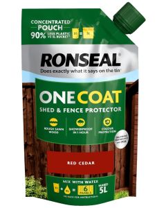 RONSEAL ONE COAT SHED & FENCE PROTECTOR POUCH 950 ML  - RED CEDAR