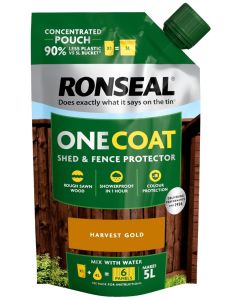 RONSEAL ONE COAT SHED & FENCE PROTECTOR POUCH 950 ML  - HARVEST GOLD