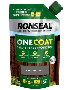 RONSEAL ONE COAT SHED & FENCE PROTECTOR POUCH 950 ML -CHARCOAL GREY