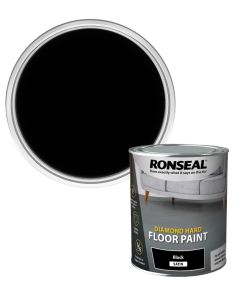 RONSEAL DIAMOND HARD DOOR-STEP PAINT 750ml - BLACK