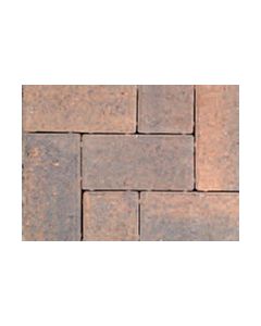 CALEDONIAN RECTANGULAR BLOCK PAVING 200 x 100 x 50mm - BURNT OCHRE