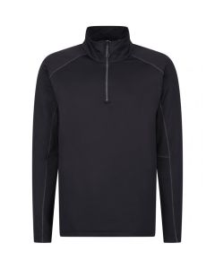 REGATTA CORE STRETCH HALF ZIP MIDLAYER BLACK/GREY MEDIUM