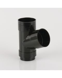 RAINWATER 68 x 68mm  DOWNPIPE BRANCH 112.5 DEG - BLACK