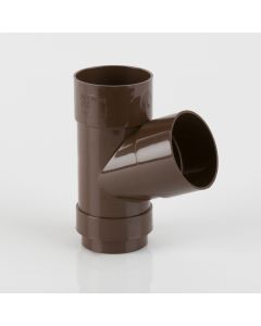 RAINWATER 68 x 68mm  DOWNPIPE BRANCH 112.5 DEG - BROWN