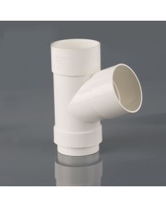 RAINWATER 68 x 68mm  DOWNPIPE BRANCH 112.5 DEG - WHITE