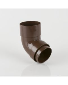RAINWATER 68mm ROUND DOWNPIPE 112.5 DEG OFFSET BEND - BROWN