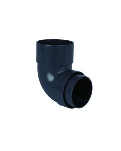 RAINWATER 68mm ROUND DOWNPIPE 92.5 DEG  BEND - ANTHRACITE GREY