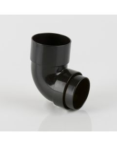 RAINWATER 68mm ROUND DOWNPIPE 92.5 DEG  BEND - BLACK