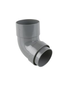 RAINWATER 68mm ROUND DOWNPIPE 92.5 DEG BEND - GREY
