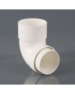 RAINWATER 68mm ROUND DOWNPIPE 92.5 DEG BEND - WHITE