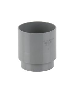 RAINWATER 68mm ROUND DOWNPIPE CONNECTOR - GREY