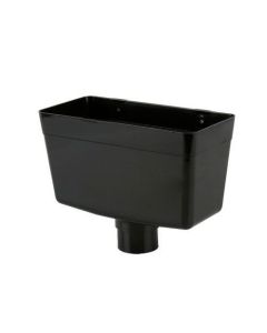 RAINWATER 68mm ROUND DOWNPIPE HOPPER - BLACK